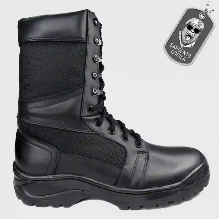 Bota táctica GN SGT106N Piel Sargento Gorila Negro