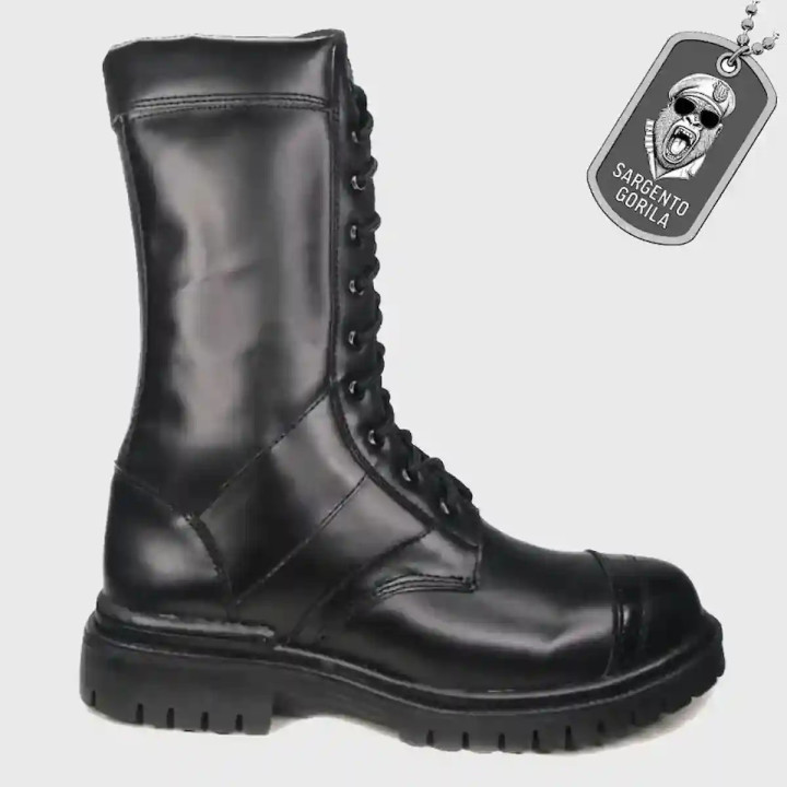 Bota táctica SGT112 Piel Sargento Gorila Punta brillosa